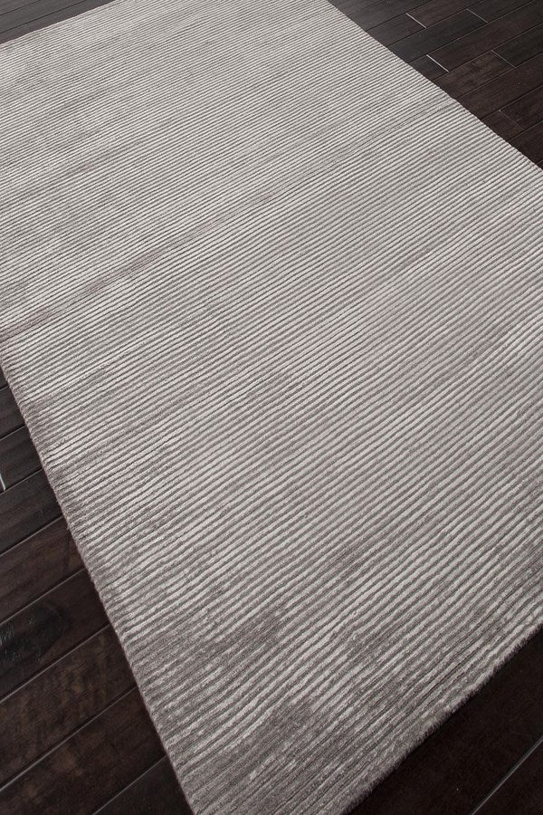 hand-loomed ash gray area rug art silk
