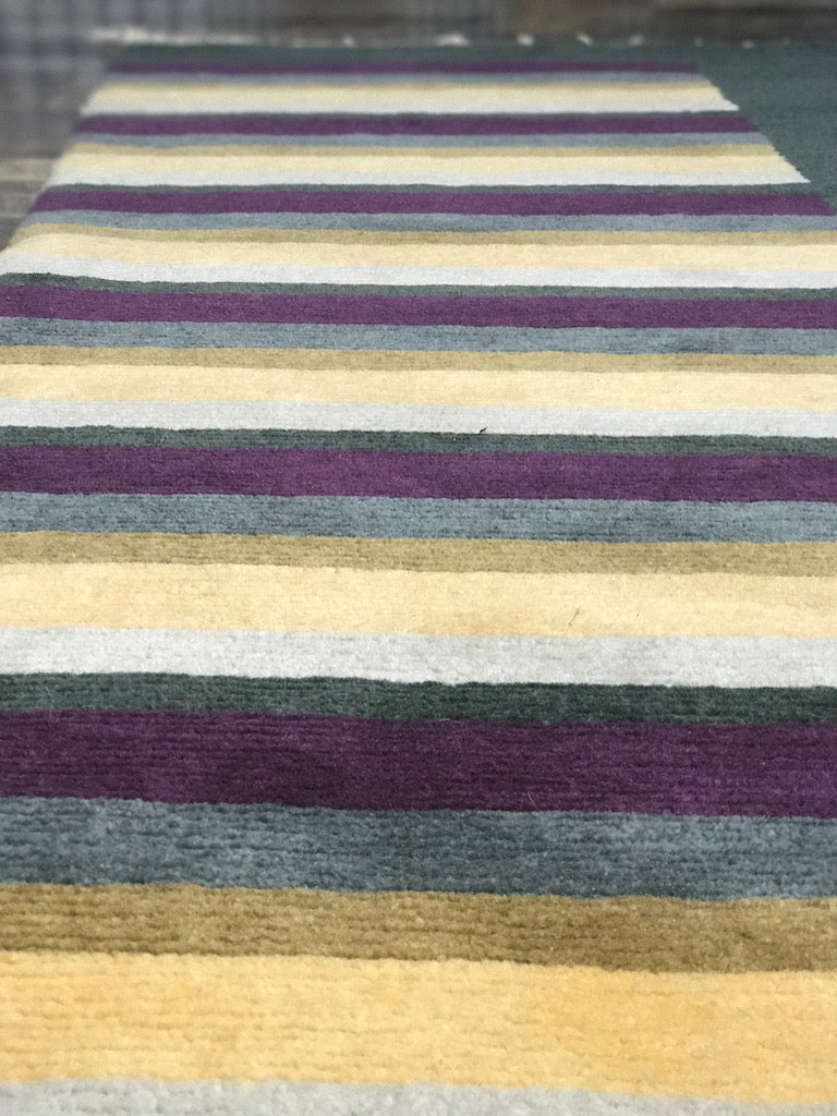 tibetan multicolor area rug 80s striped