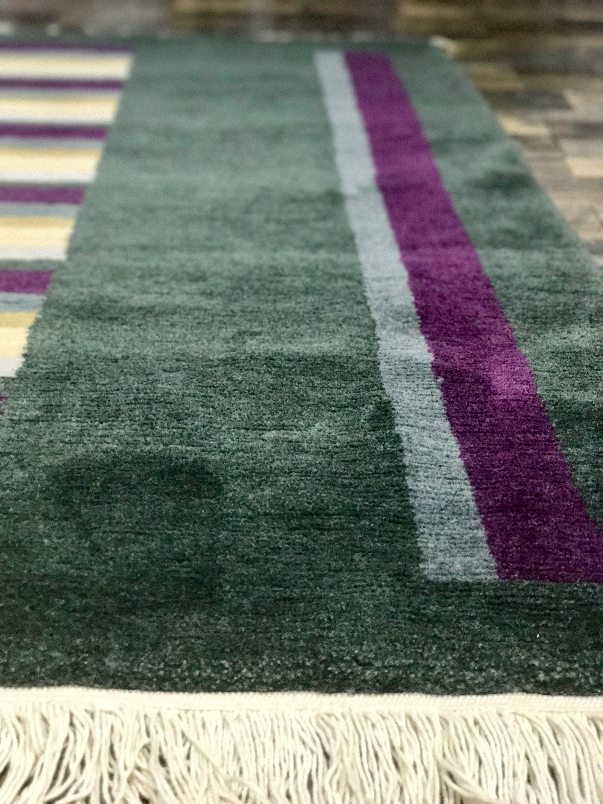 tibetan multicolor area rug 80s striped