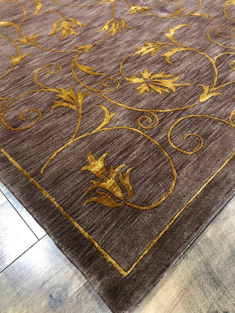 hand-knotted handmade floral nepal rug one of a kind rug store online