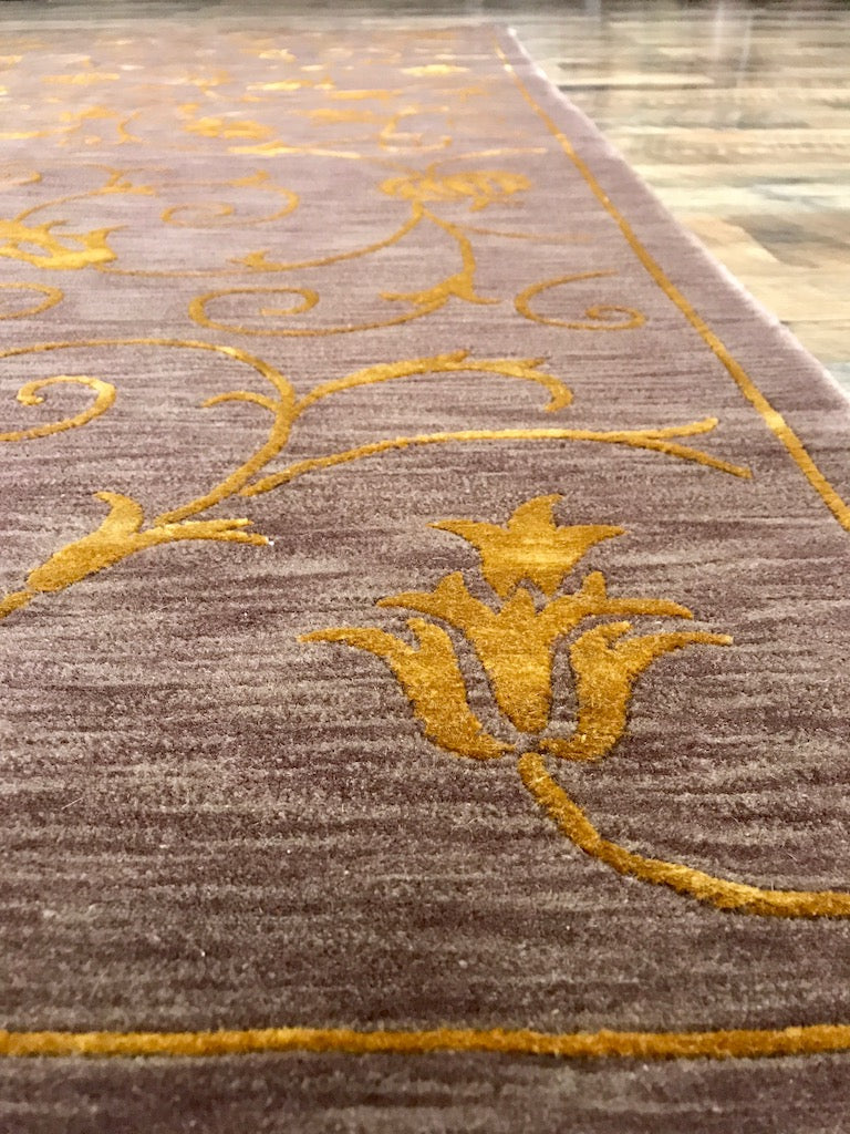 hand-knotted handmade floral nepal rug one of a kind rug store online