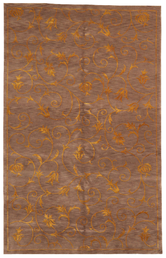hand-knotted handmade floral nepal rug one of a kind rug store online