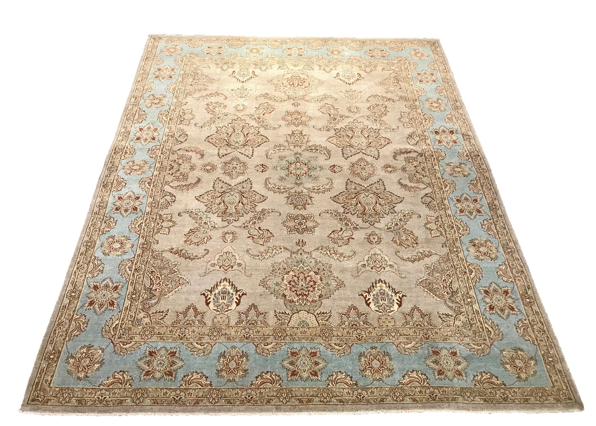 one of a kind pakistan oshak 8 x 10 area rug hand-knotted handmade traditional area rug online rug store