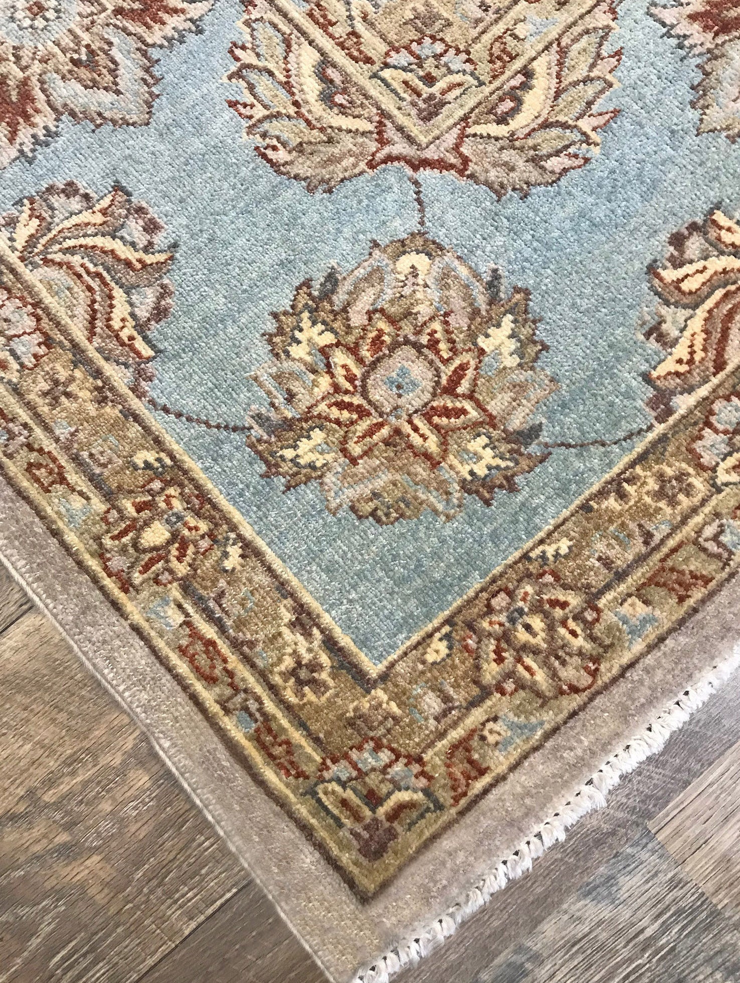 one of a kind pakistan oshak 8 x 10 area rug hand-knotted handmade traditional area rug online rug store