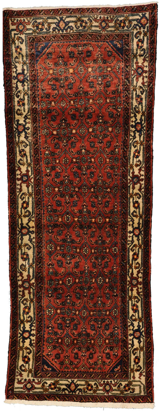 handmade vintage persian rug antique runner rug red rust cream persian hamadan online rug store orange county rug store refined carpet rugs