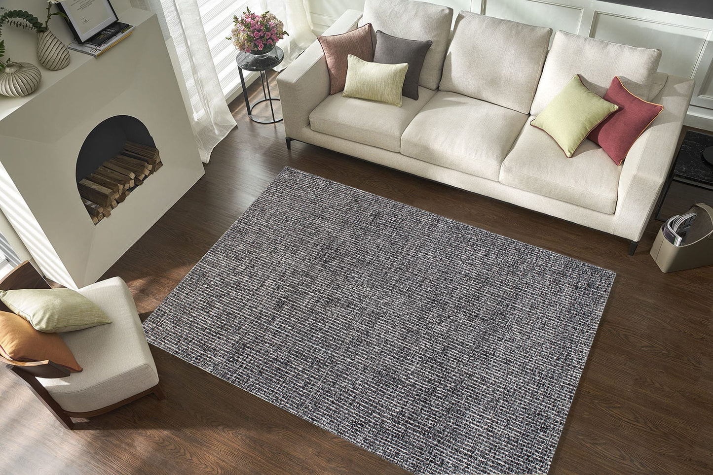 Zenith (ZE-265) Black/Ivory Rug