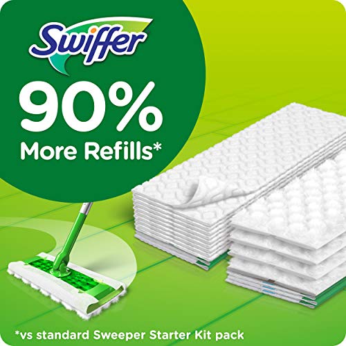 Swiffer Sweeper Dry + Wet All Purpose Floor Mopping and Cleaning Starter Kit with Heavy Duty Cloths