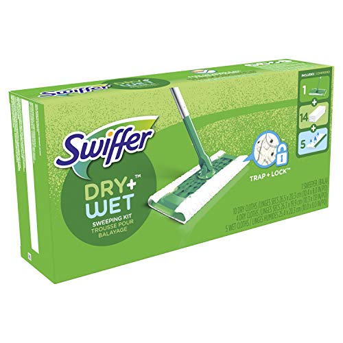 Swiffer Sweeper Dry + Wet Multi Sweeping Kit (1 Sweeper, 7 Dry Cloths, 3  Wet Cloths)