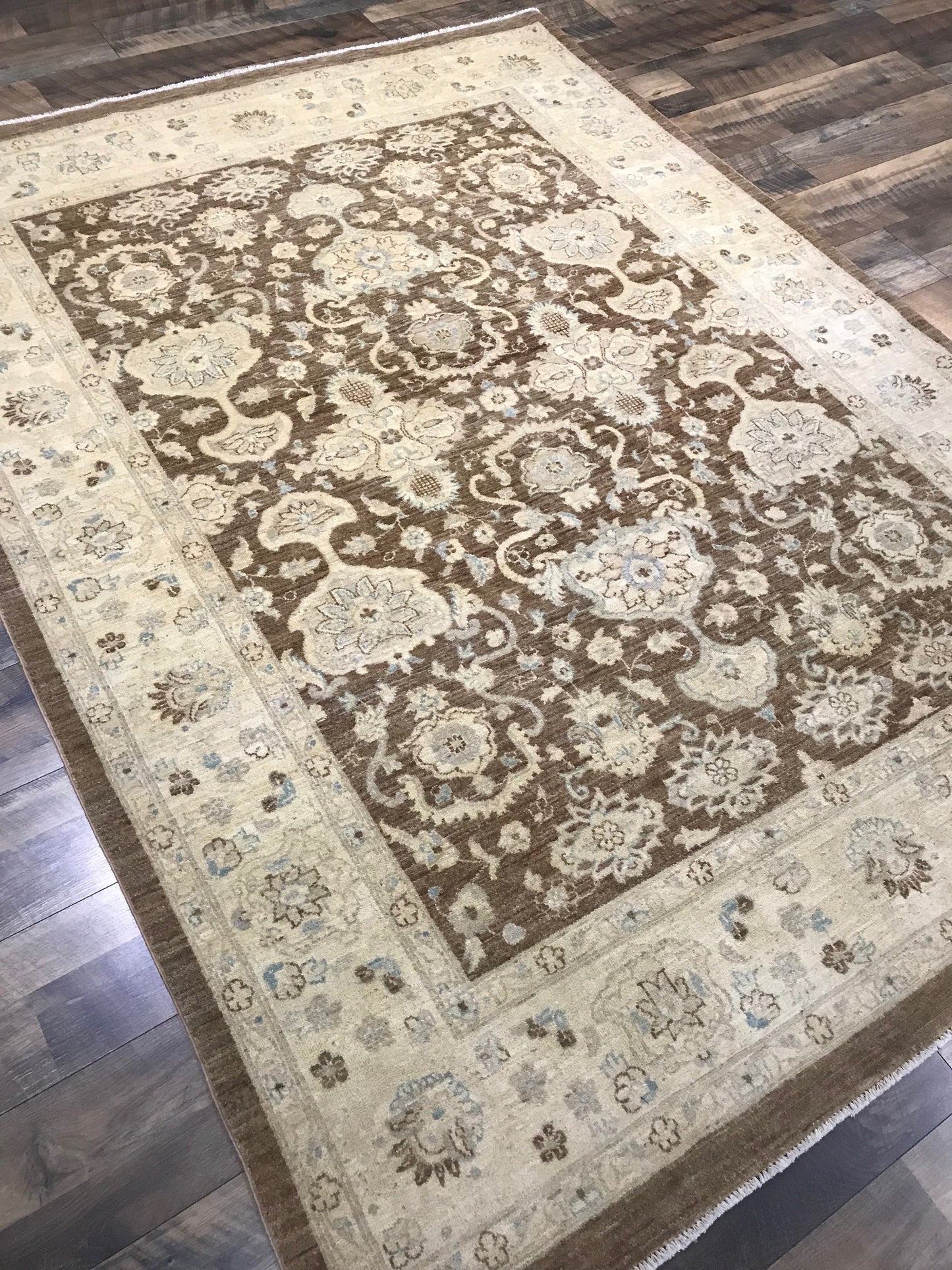 one of a kind vintage pakistan chobi area rug handknotted beige brown gold traditional rug online affordable refined carpet rugs