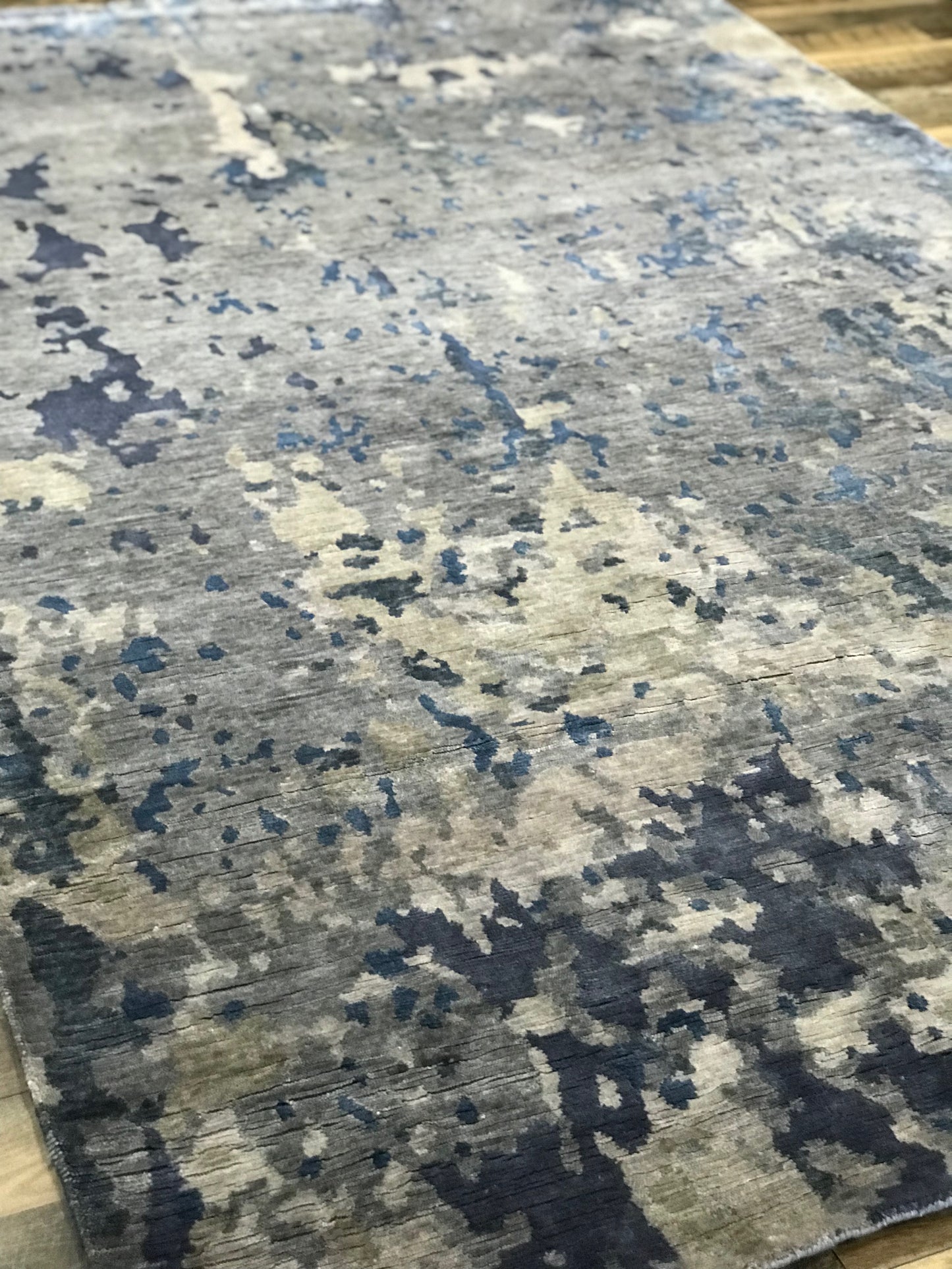 refined area rugs carpet transitional rug blue hand knotted wool bamboo silk restoration hardware