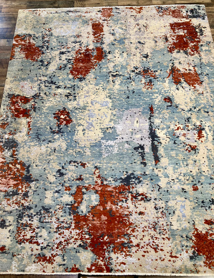 hand knotted indian rug with bamboo silk area rug store refined area rugs carpets handmade carpets red blue beige tan area rug online affordable orange county rug store