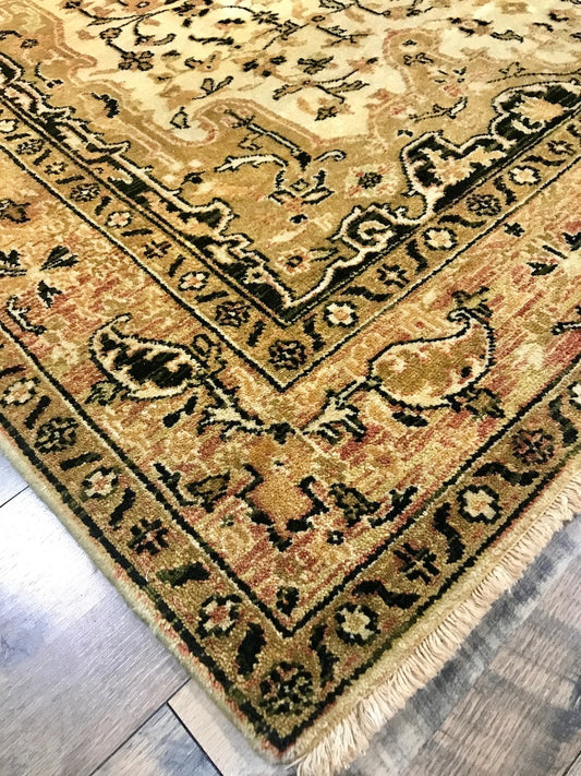 one of a kind Indian heriz area rug hand-knotted handmade area rug indian online rug store