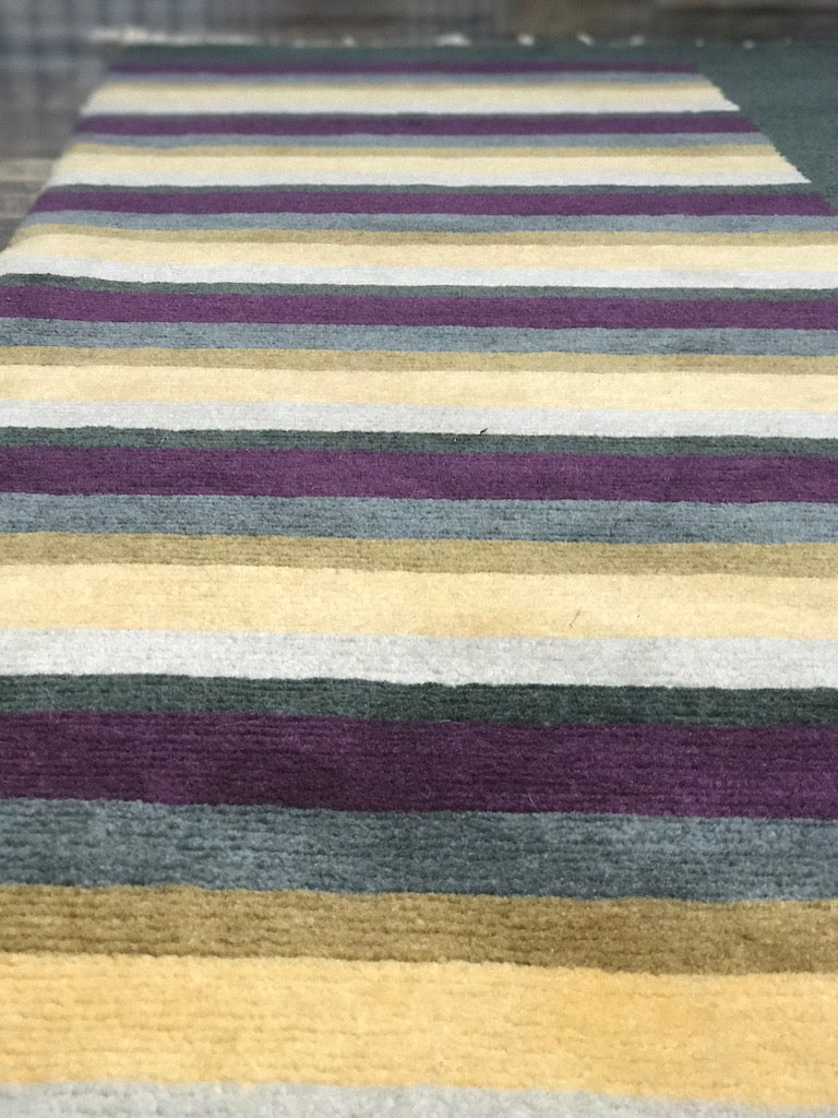 tibetan multicolor area rug 80s striped 