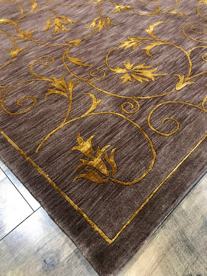 hand-knotted handmade floral nepal rug one of a kind rug store online 