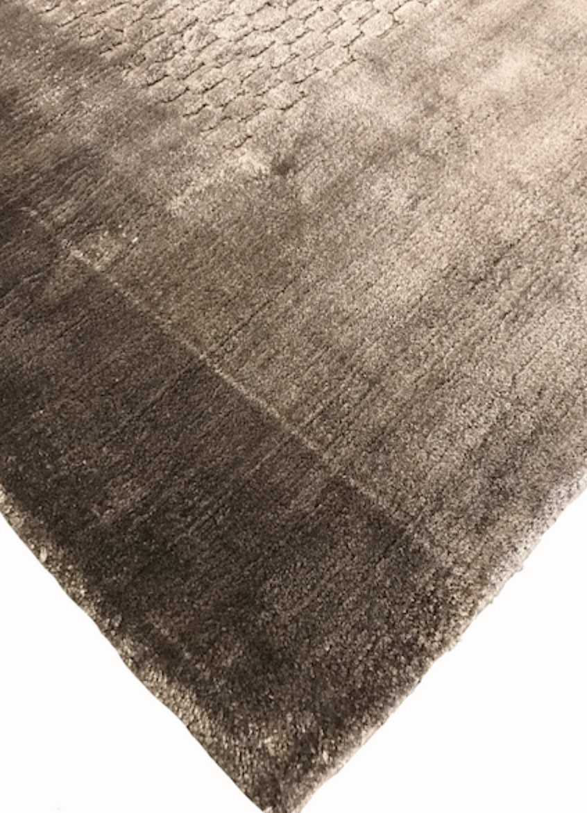 transitional area rugs online soft shiny viscose brown rug