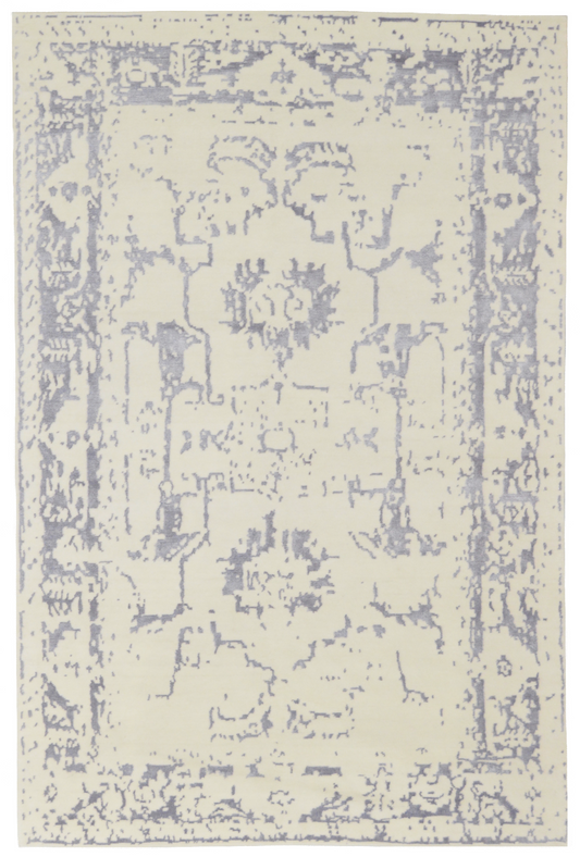 elegance collection silver and ivory area rug transitional arte restoration hardware refined carpets rugs