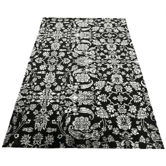 Vineyard (VI-1) Black Rug traditional area rug handmade wool rug