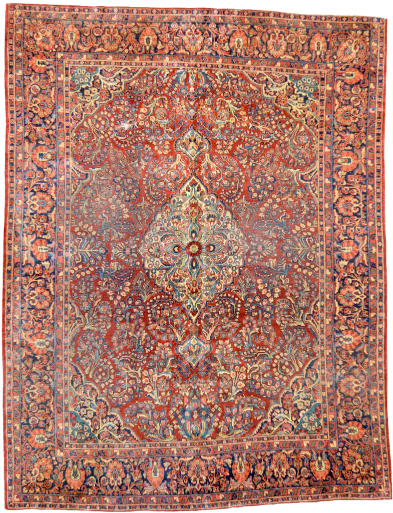 one of a kind american persian sarouk rug vintage large online affordable handmade handknotted refined area rugs