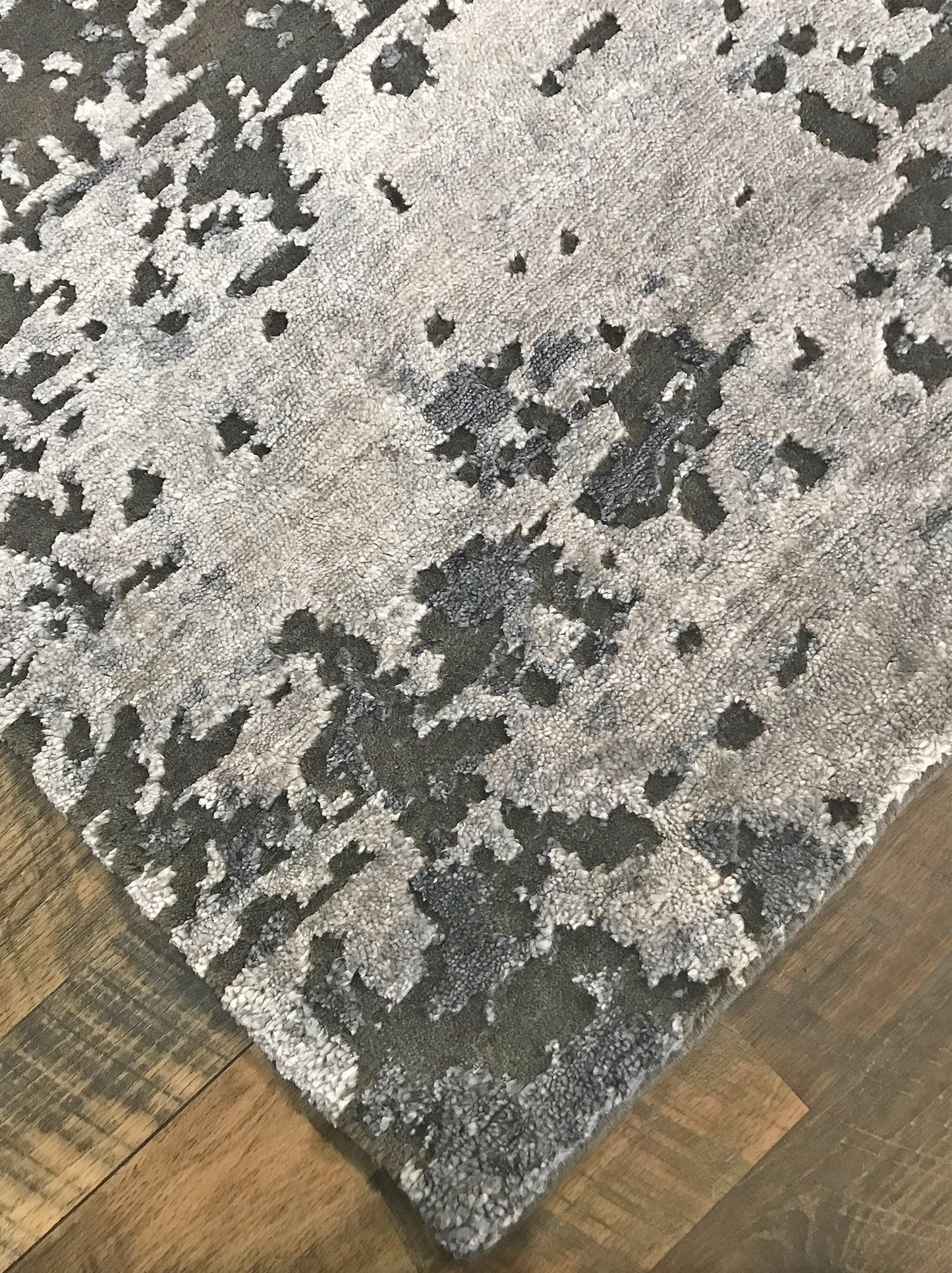 refined carpet rugs cascade collection hand knotted handmade area rugs modern wool and bamboo silk affordable online rug store orange county slate gray 