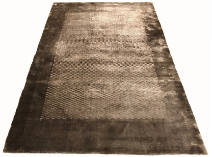 transitional area rugs online soft shiny viscose brown rug